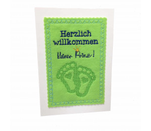 Stickdatei ITH - Postkarte Willkommen kleiner Prinz